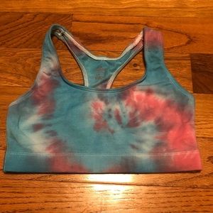 Tie dye sports bra